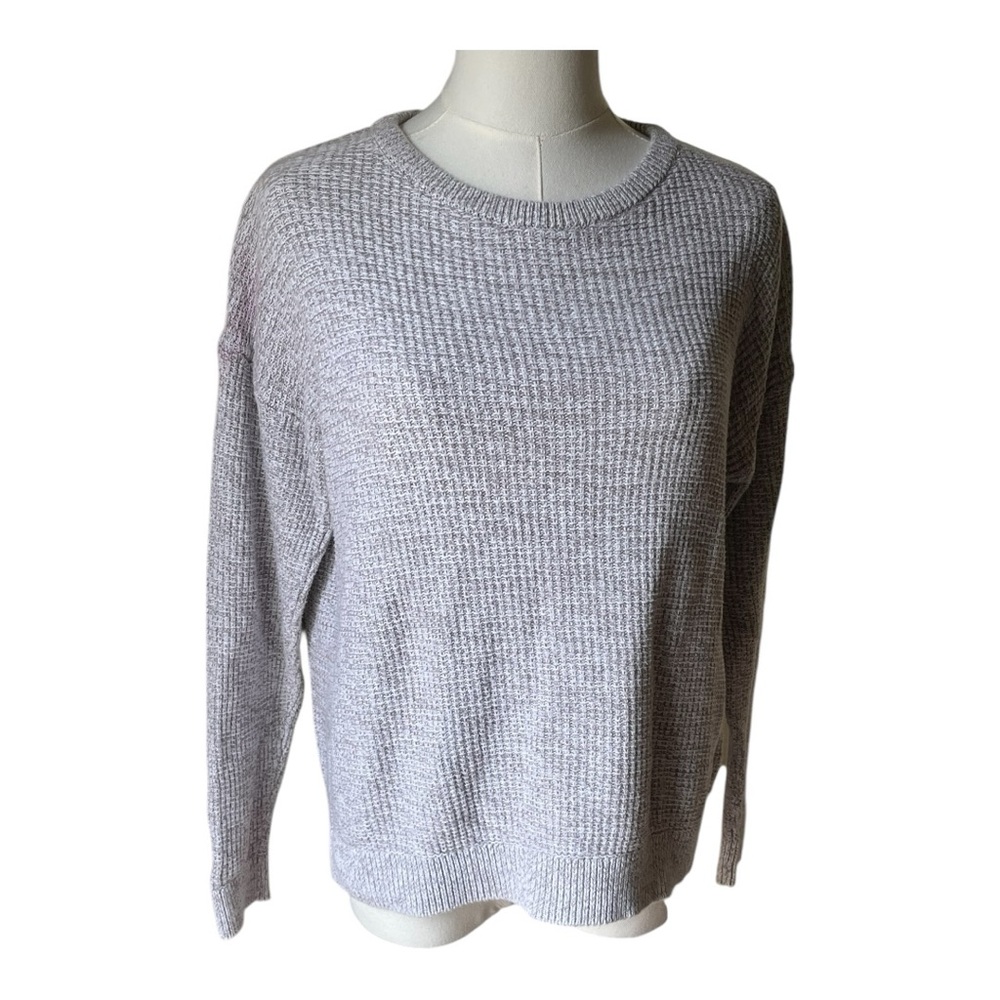 Cotton On Small Crewneck Gray Tan Heather Knit Sweater